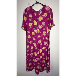VNG Divina Of Switzerland Women’s Bohemian Floral Fusia Dress Sz 44 EU/L US*Note